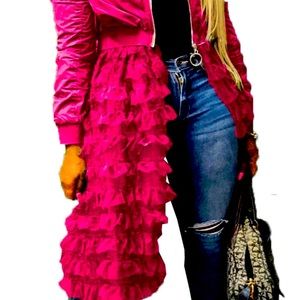 Fuchsia jacket tulle